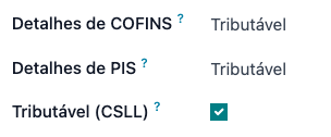 Company fiscal configuration for NFSe.