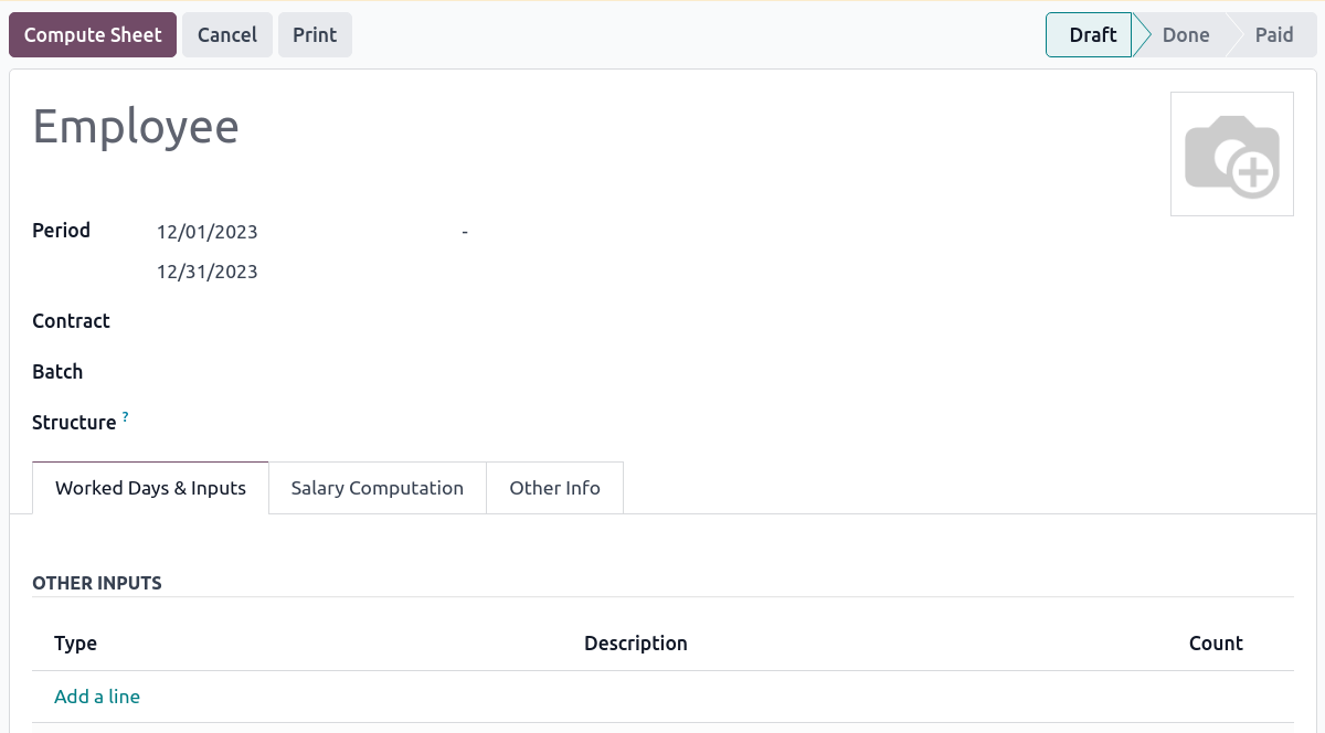 One-time payments in Odoo Payroll.